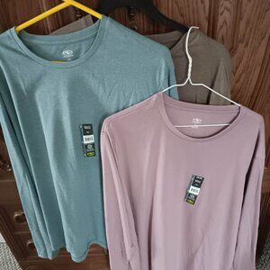 Men's tee shirts long sleeve set of 3 NWT moisture wicking size 3X